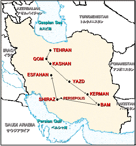 MAP OF IRAN