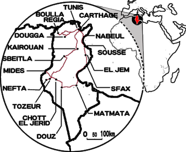 Map of Tunisia